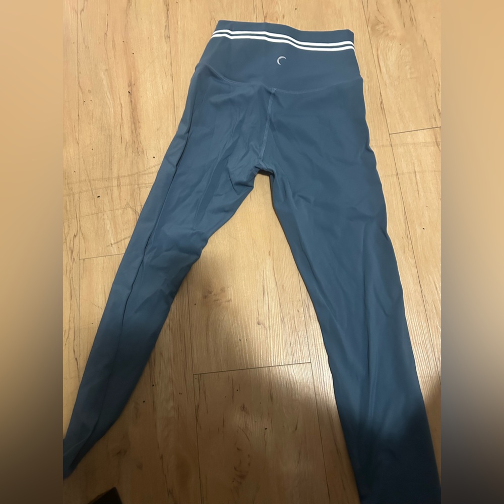 ZYIA Blue Leggings with White Stripe